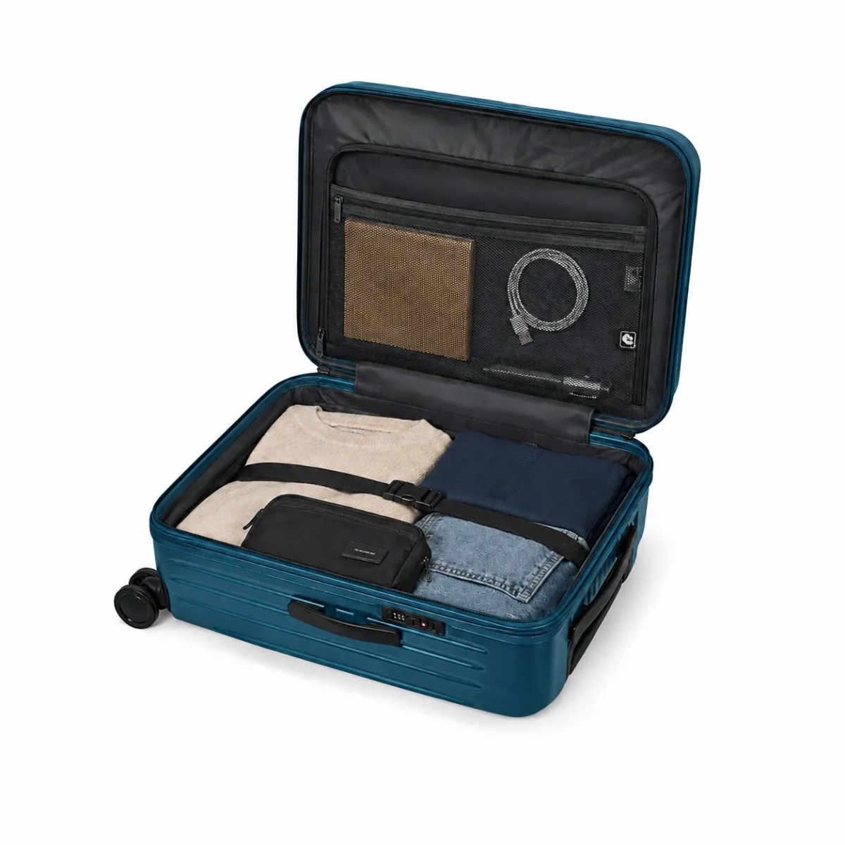 Bon Goût ST. MORITZ Kuffert 55/22 – Neon Navy + Tracker