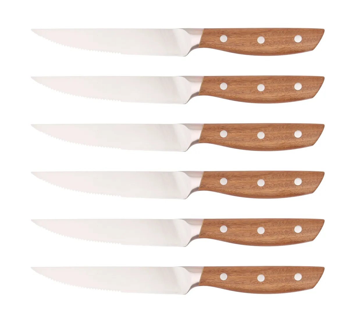 byGaard SKS2649 Steak knive 6 stk, håndtag i acacie træ, 3CR13