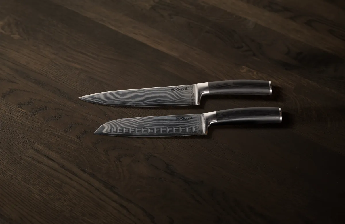 byGaard by Gaard DKS2527 Damascus Kniv Sæt 2 Dele - Chef Knife & Santoku kniv - FSC MIX 70%