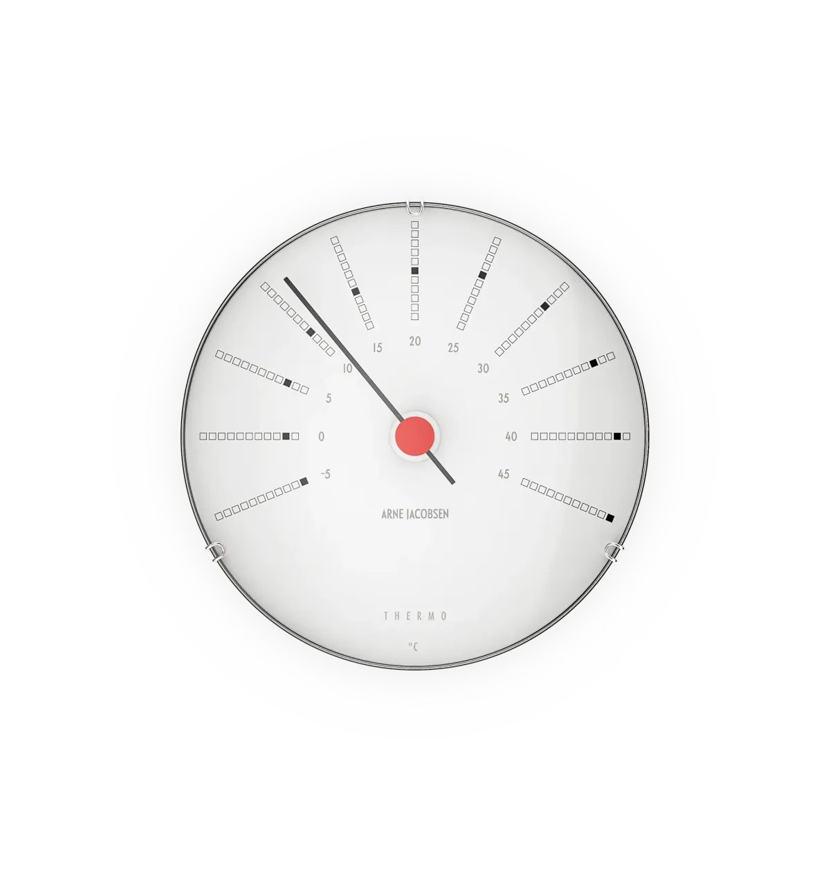 Bankers Termometer Ø12 cm hvid/sort/rød