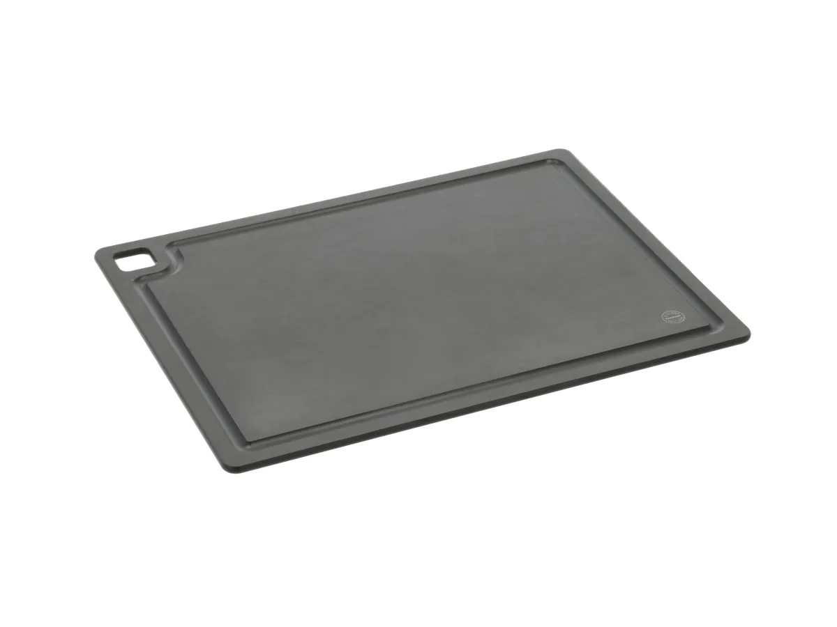 Pillivuyt Gourmet skærebræt m. silikonefødder 37 x 27,5 x 0,6 cm, sort