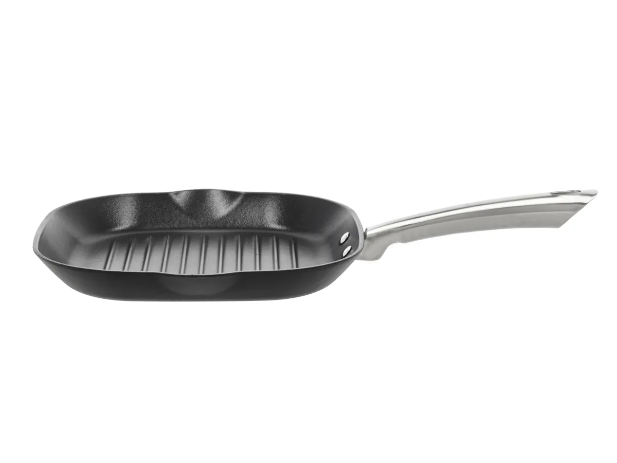 Pillivuyt Gourmet Grillpande 28 cm i letvægtsstøbejern og keramisk non-stick-belægning, Garonne
