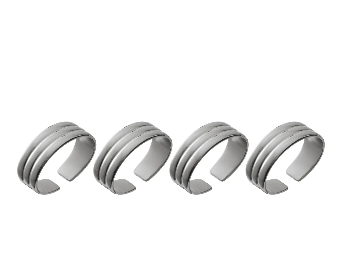 Gense Thebe servietring 4 stk. blankt stål recycled