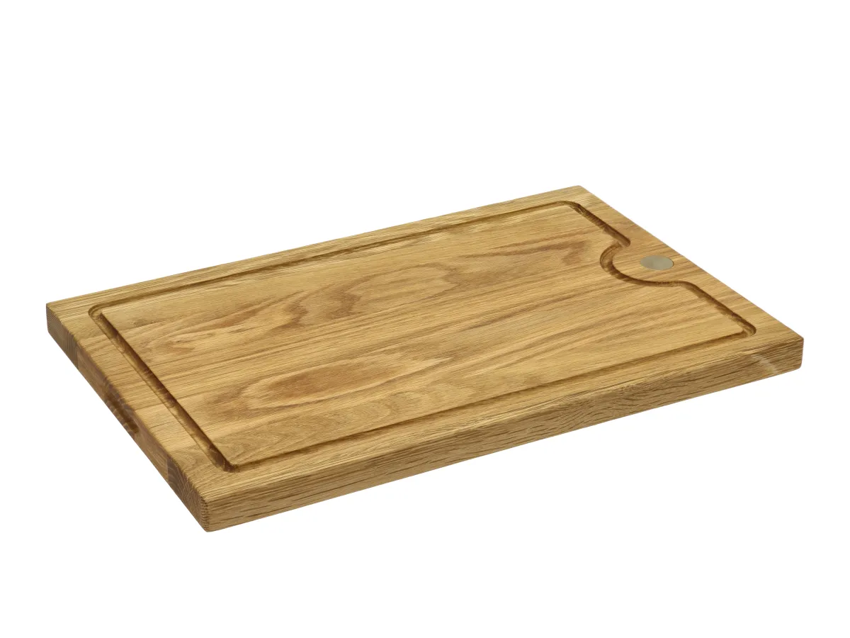Pillivuyt Gourmet Skærebræt m. saftrille 45,7 x 30,5 x 2,5 cm i FSC certificeret eg, Douron