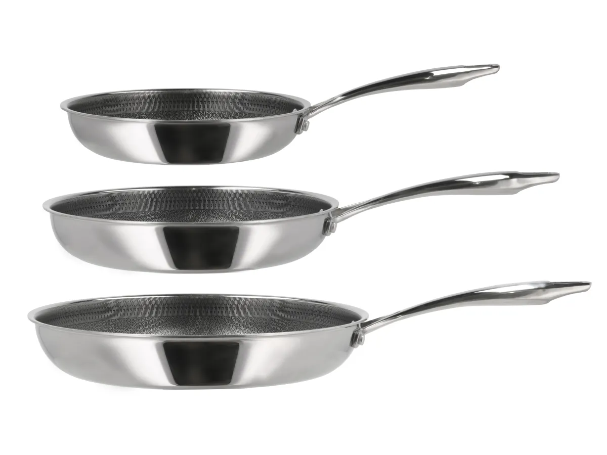 Pillivuyt Gourmet Paillon recycled stegepande 20 + 24 + 28 cm