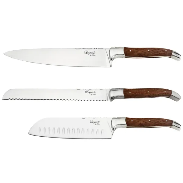 Produkt Lagiuole By Hâws Knife Set 3 Pcs (Santuku/Chef/Bread) Rosewood Billede