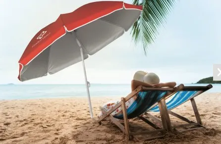 Produkt Sommer parasol med sølv foring Billede