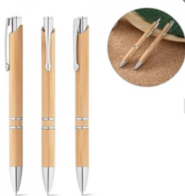 Produkt BETA BAMBOO Bambus kuglepen med clip Billede