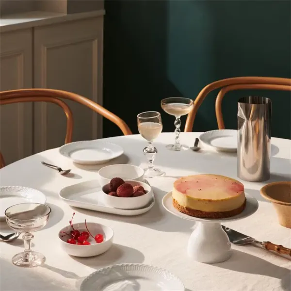 Produkt Royal Copenhagen hvid riflet serveringssæt Billede