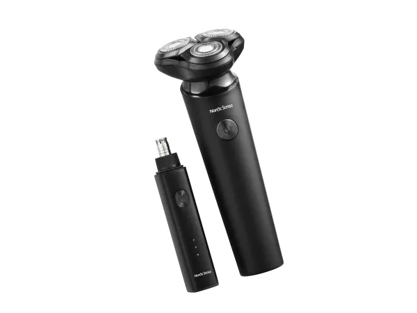 Produkt Nordic Sense shaver m. 2 ekstra shaver heads og næsetrimmer, sort Billede
